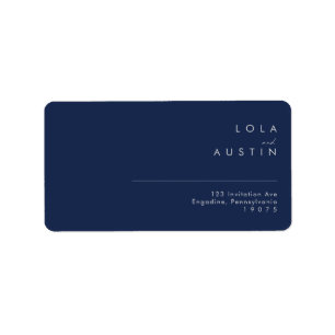 Etiqueta Endereço RSVP de Casamento de Silver Azul do Mari