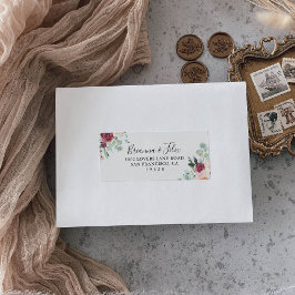 Etiqueta Endereço RSVP de Casamento Eucalyptus Contemporâne