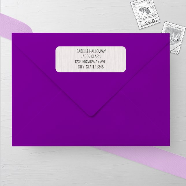 Etiqueta Endereço Rustic White Wood Wedding (Criador carregado)