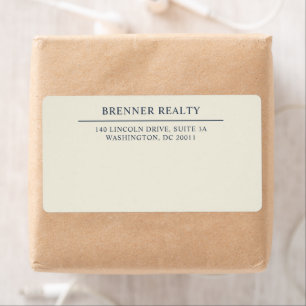 Etiqueta Endereço Tradicional de Retorno Comercial de Marf