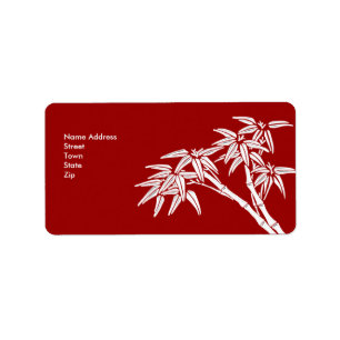 Etiqueta Endereço Vintage Retro bambo