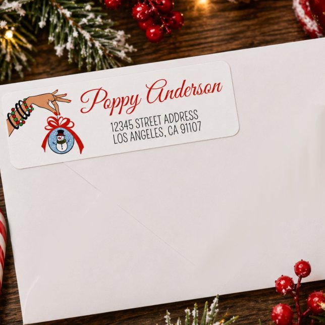 Etiqueta Enfeite de Natal Chique (Criador carregado)
