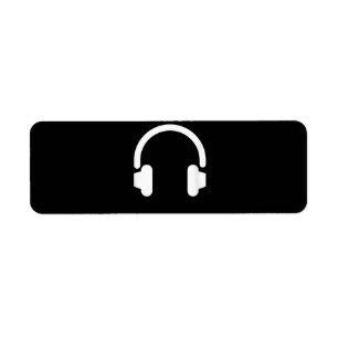 Etiqueta Engenheiro De Áudio Audiófilo Dj Música Fone De