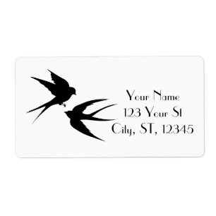 Etiqueta Engolir Aves Silhouettes Thunder_Cove