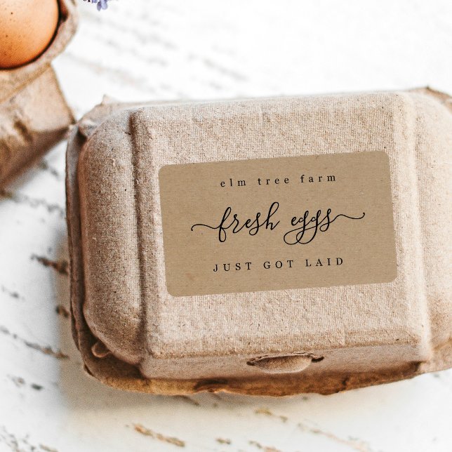 Etiqueta Engraçada De Cartonagem De Ovo - Acabou D (Criador carregado)