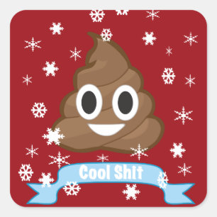 Etiqueta engraçada do Natal de Emoji do tombadilh