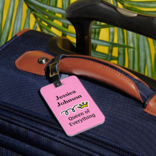 Etiqueta engraçada para bagagem de viagem Rainha