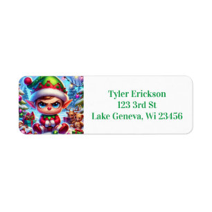 Etiqueta Engraçado Grumpy Elf Natal