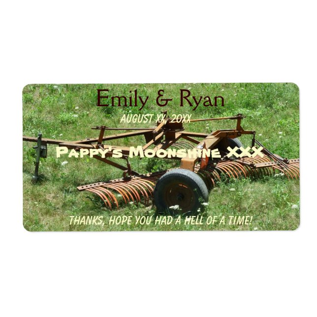 Etiqueta Engraçado, País Ocidental, Cerveja / Vinho (Frente)