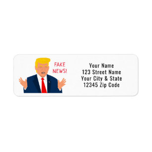 Etiqueta Engraçado Trump cartoon notícias falsas endereç