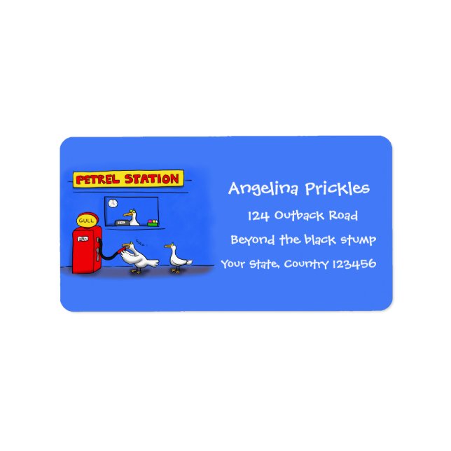 Etiqueta Engraçados, guloseimas, humor de desenho animado (Frente)