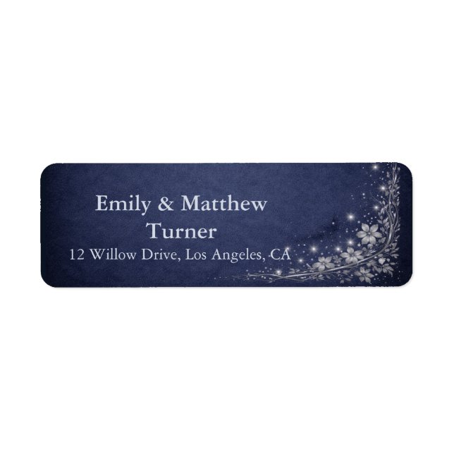Etiqueta Envelope Casamento Moonlit Grove Celestial Woodlan (Frente)