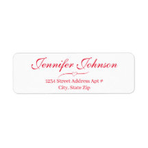 Envelope de Endereço de Devolução de Script Vermel