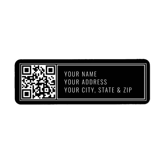 Etiqueta Envie seu próprio código QR | Endereço de devoluçã (Frente)