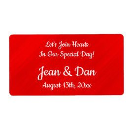 Etiqueta Envio de Casamento de Glamor Vermelho Personalizad
