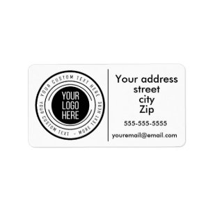Etiqueta Envio de devolução de negócios com logotipo person