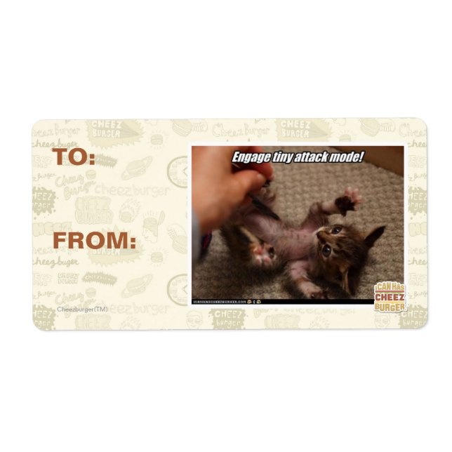 Etiqueta Envolva o modo de ataque minúsculo! (Frente)