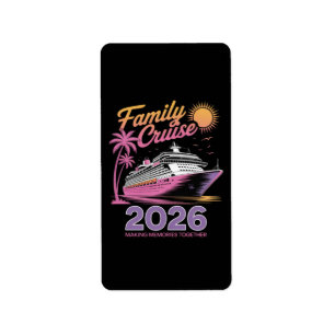 Etiqueta Equipe de Cruzeiro Familiar 2026 Viagem Correspond