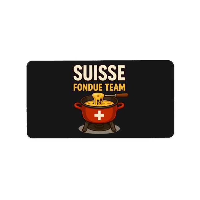 Etiqueta Equipe Suisse Fondue (Frente)