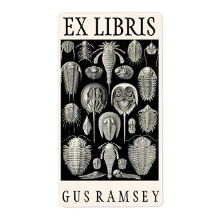 Etiqueta Ernst Haeckel Aspidonia Bookplate