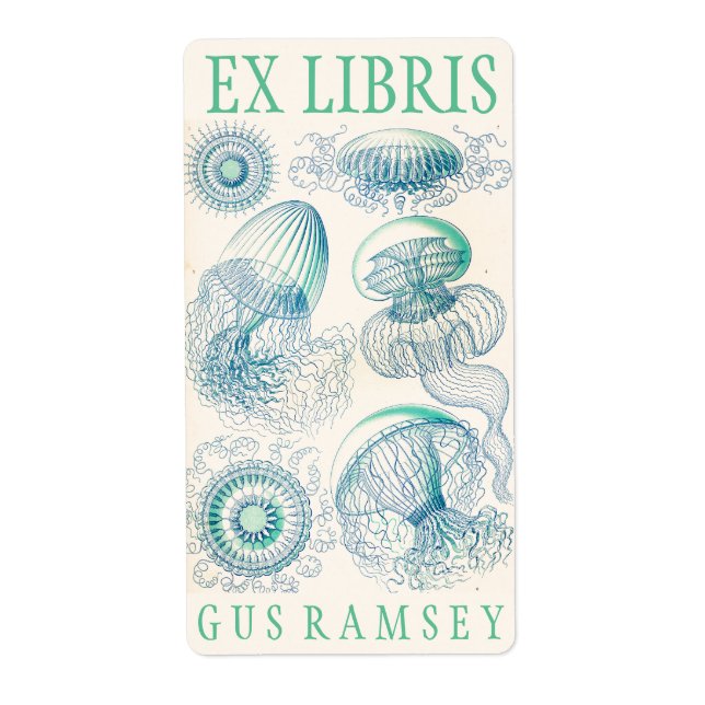 Etiqueta Ernst Haeckel Leptomedusa (Frente)