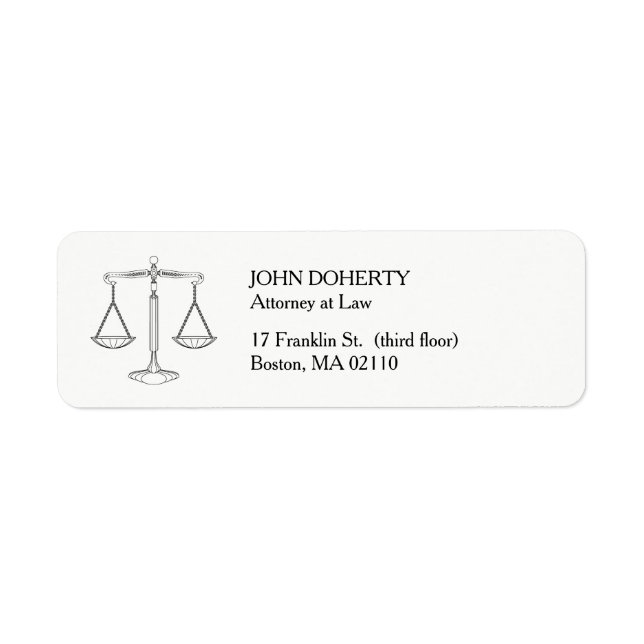 Etiqueta Escalas clássicas de Justiça | Direito (Frente)