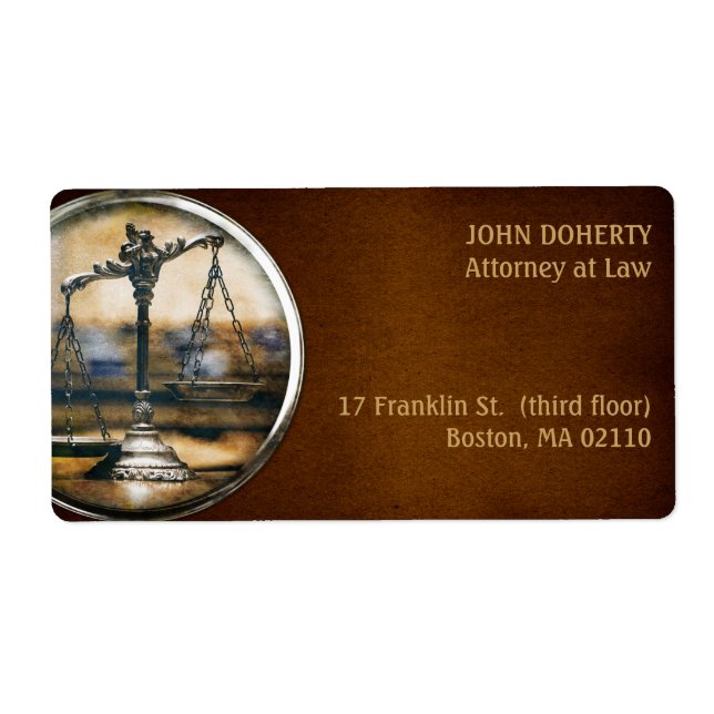 Etiqueta Escalas do Direito da Justiça (Frente)