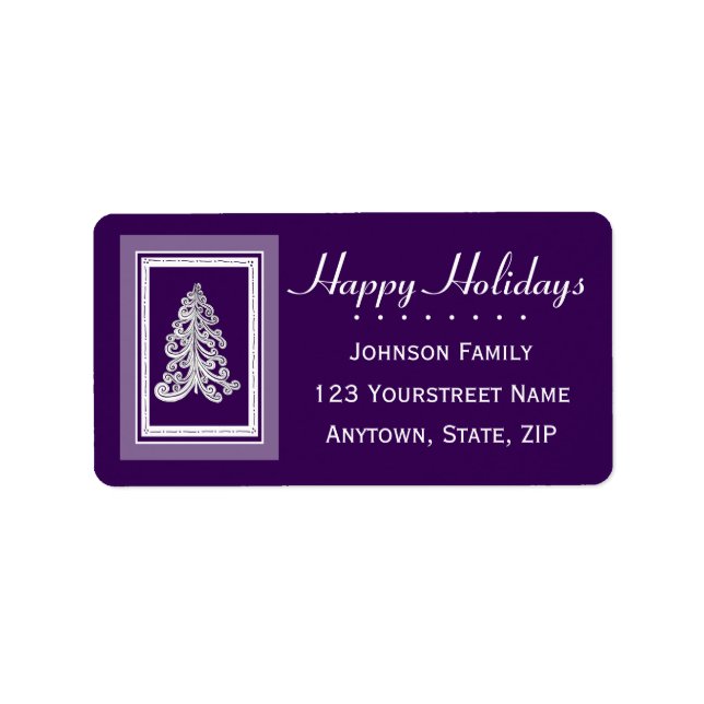 Etiqueta Escolha qualquer Feriado Feliz da Árvore de Natal  (Frente)