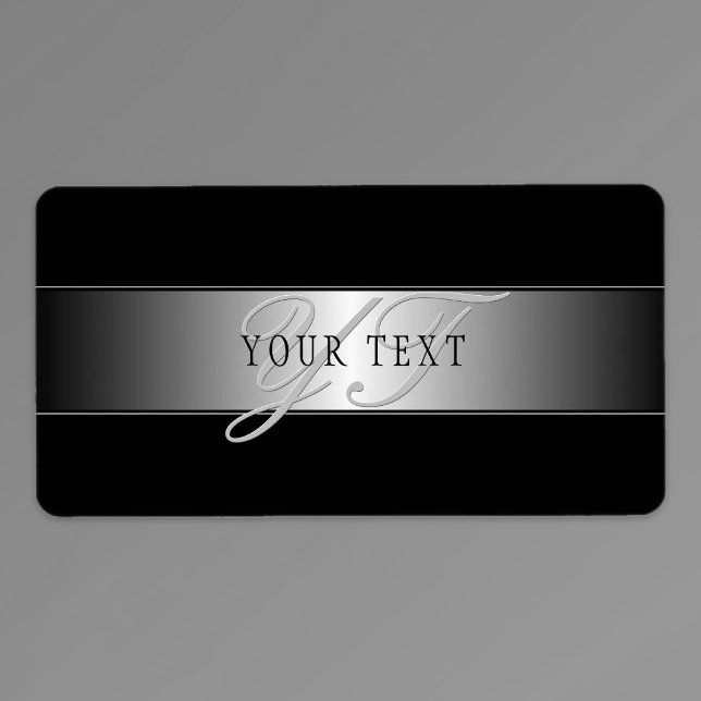 Etiqueta Escrevendo de Script Monograma Editável Elegante | (Criador carregado)