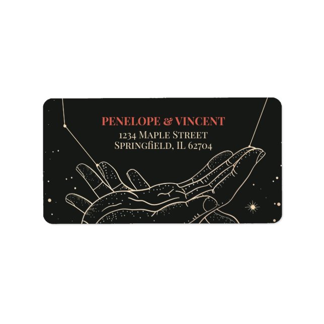 Etiqueta Escrito no casamento das estrelas (Frente)