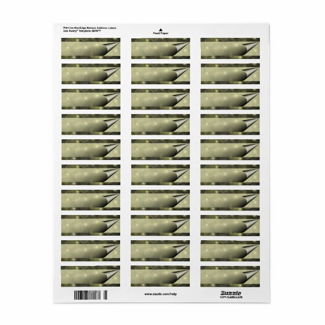 Etiqueta Escuridão festiva com luzes e bolhas (Folha completa)