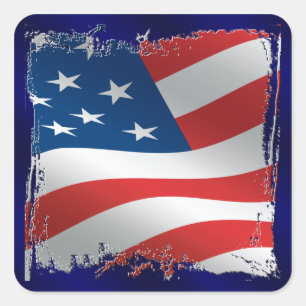 Etiqueta esfarrapada da bandeira americana