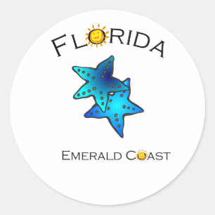 Etiqueta esmeralda da costa de Florida