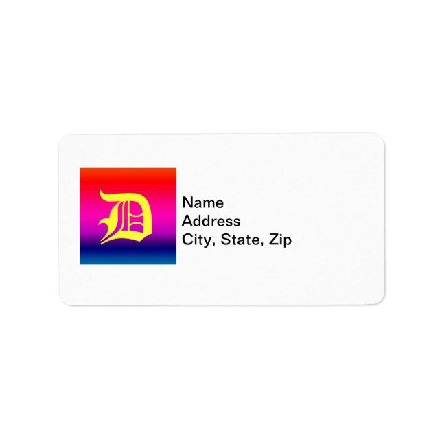 Etiqueta Espectro de Cores Horizontais - 4 (Frente)