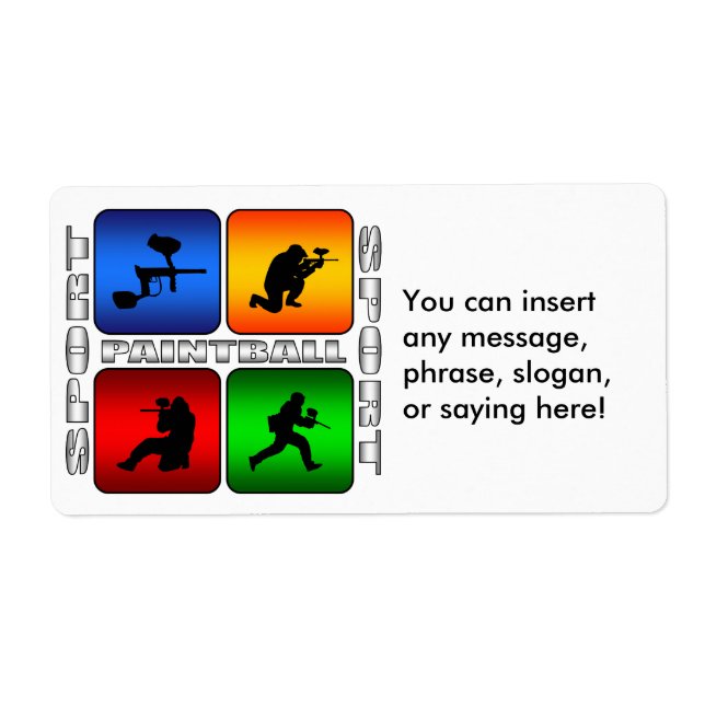Etiqueta Espetacular Paintball (Frente)