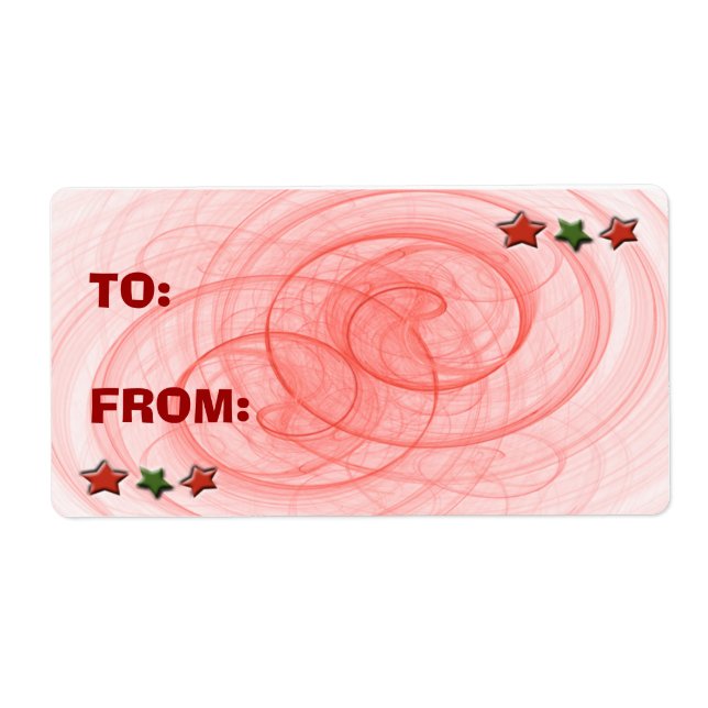 Etiqueta Espirais e Estrelas de Natal (Frente)