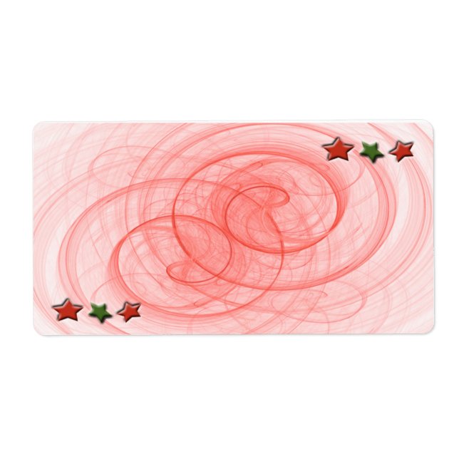 Etiqueta Espirais e Estrelas de Natal (Frente)