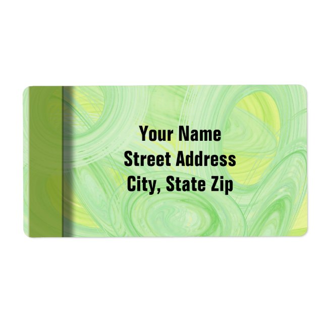 Etiqueta Espirais Verdes Arranjados (Frente)