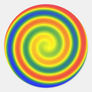 Etiqueta espiral arco-íris      (x20)