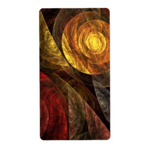 Etiqueta Espiral da Abstrato de Arte da Vida