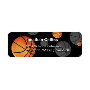 Etiqueta Esporte personalizado do basquetebol