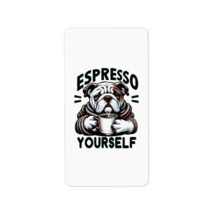 Etiqueta Espresso Bulldog Quente - Café Louco