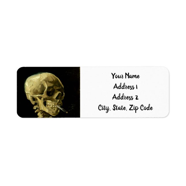 Etiqueta Esqueleto de Fumagem de Van Gogh (Frente)