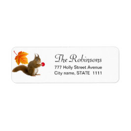 Etiqueta Esquilo Cónico no Rótulo Branco