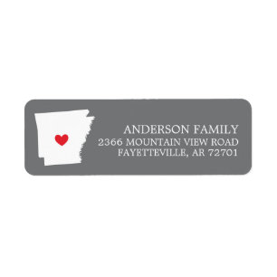 Etiqueta Estado ARKANSAS Rótulo de Endereço de Devoluç