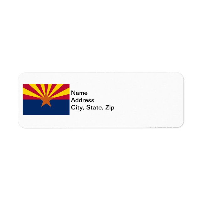 Etiqueta Estado de bandeira da Arizona (Frente)