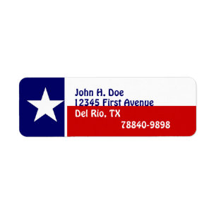 Etiqueta Estado de bandeira solitário da estrela de Texas