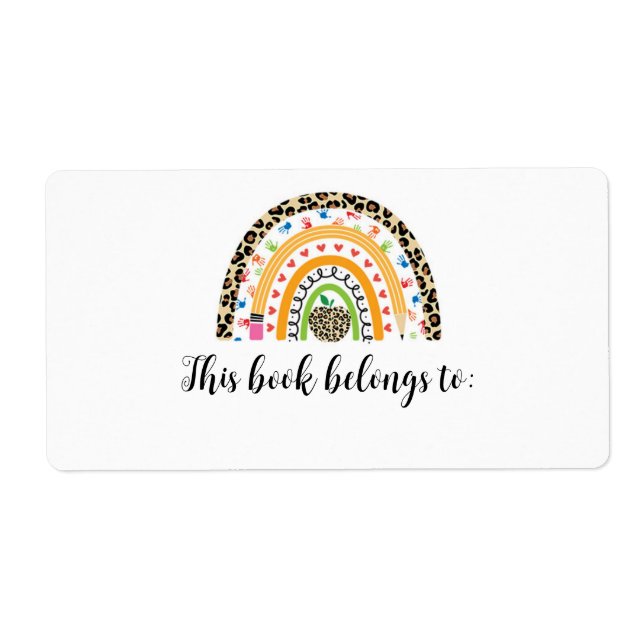 Etiqueta Este Livro Pertence Ao Arco-Íris Moderno (Frente)