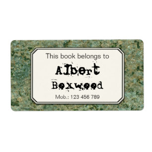 Etiqueta Este Livro Pertence Ao Nome Personalizado Textura 
