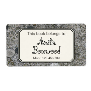Etiqueta Este Livro Pertence Ao Nome Personalizado Textura 